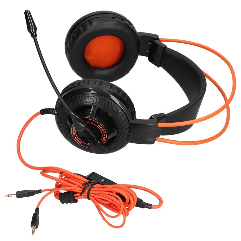 Gaming Headset Adjustable Lightweight Game Headphones with Microphone Volume Control