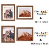 SNXJWA Brown 5x7 Picture Frame with Mat for 4x6 Display,