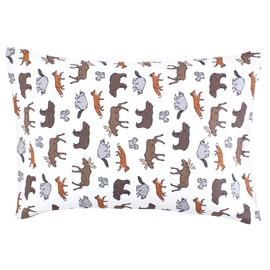 Hudson Baby Unisex Baby Cotton Toddler Pillow Case, Animal Adventure, One Size