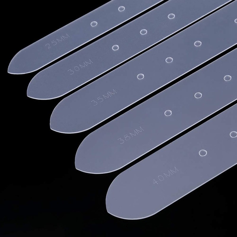 HilBeliFU 5Pcs Belt Templates Set, Translucent Belt Punching Template, PVC