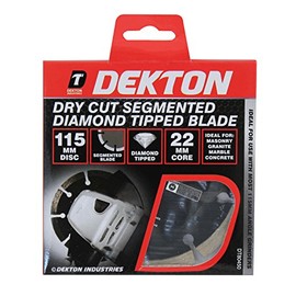 Dekton Dry Cut Segmented Diamond Tipped Blade- Ideal For Masonry, Granite, Marble And Concrete| 115mm Size Disc With 22mm Core| Segmented Blade| Diamond Tipped For Durability| Long-lasting Performance