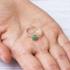 Philip Jones Green Aventurine Adjustable Ring