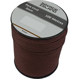 Savage Island 100m Spool of 3mm Paracord / Parachute Cord for Camping, Outdoors, Crafts, Climbing, Gardening, Survival, Army, DIY, Bivouac, Hammock, Tents