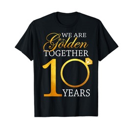 Happy 10th Wedding Anniversary Couples Husband Wife 10 Years T-Shirt