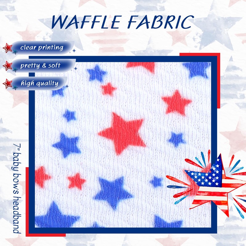 Lanmerry 4th of July Toddler Hair Bows Headband, 7 inches