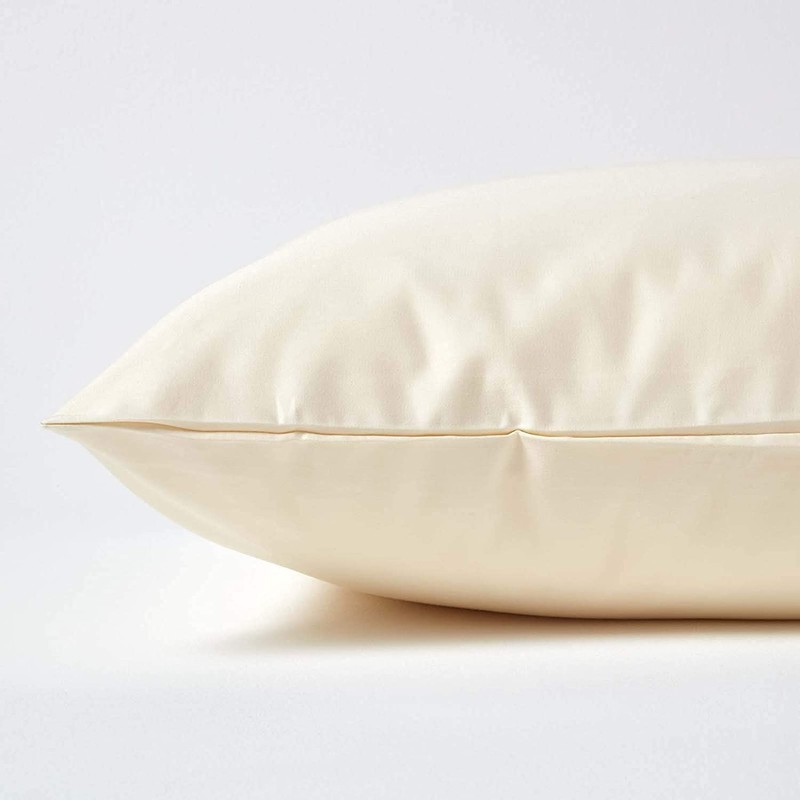 HOMESCAPES 1000 Thread Count Egyptian Cotton Cream 80 x 80