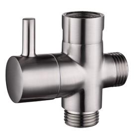 CIENCIA Shower Flow Control Valve G1/2" Brass 3 Way Shower Diverter Valve for Hand Shower and Shower Arm, Brushed Nickel, DSF007NA