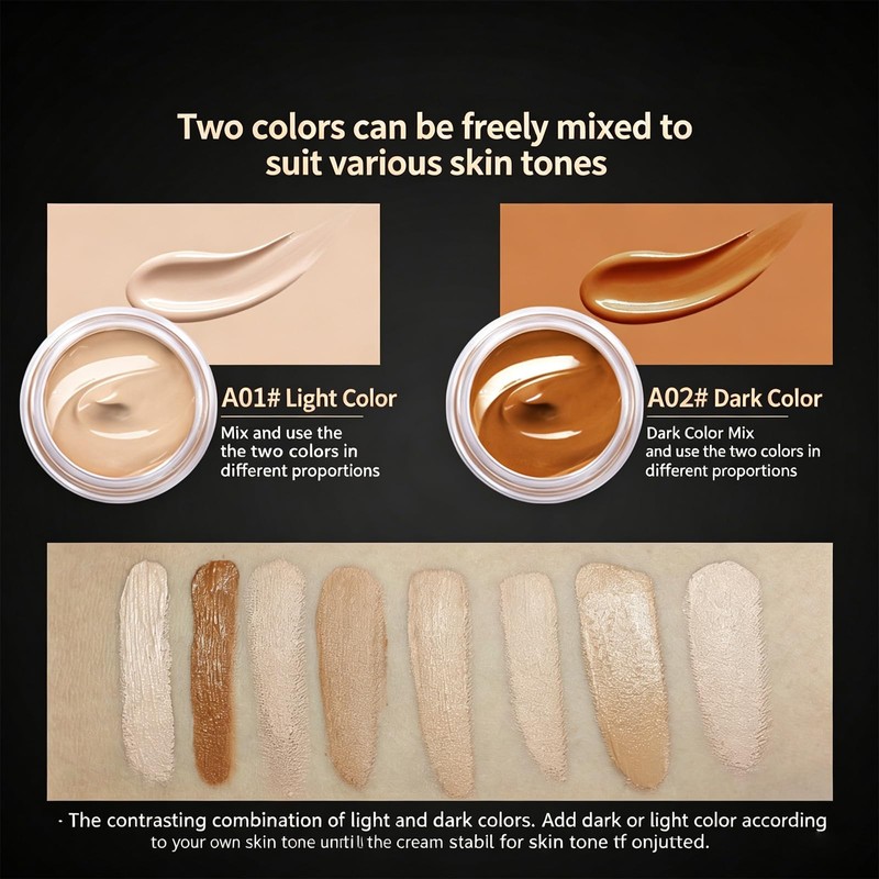 Tattoo Cover Up Makeup Waterproof – 2 Color Concealer for