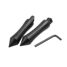 REPAIROCK 1 Pair 10mm Aluminum Alloy Motorcycle Rearsets Rear Set Footrest Footpeg Foot Rest Peg Bike Bicycle Cycling Black for Harley Davidson Fxsbse Auto Replacement Parts