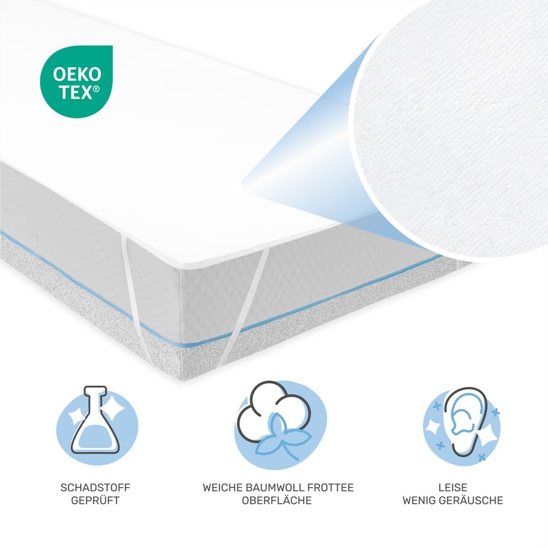 Dailydream Waterproof Mattress Protector, Breathable, 180 x 200 cm, White