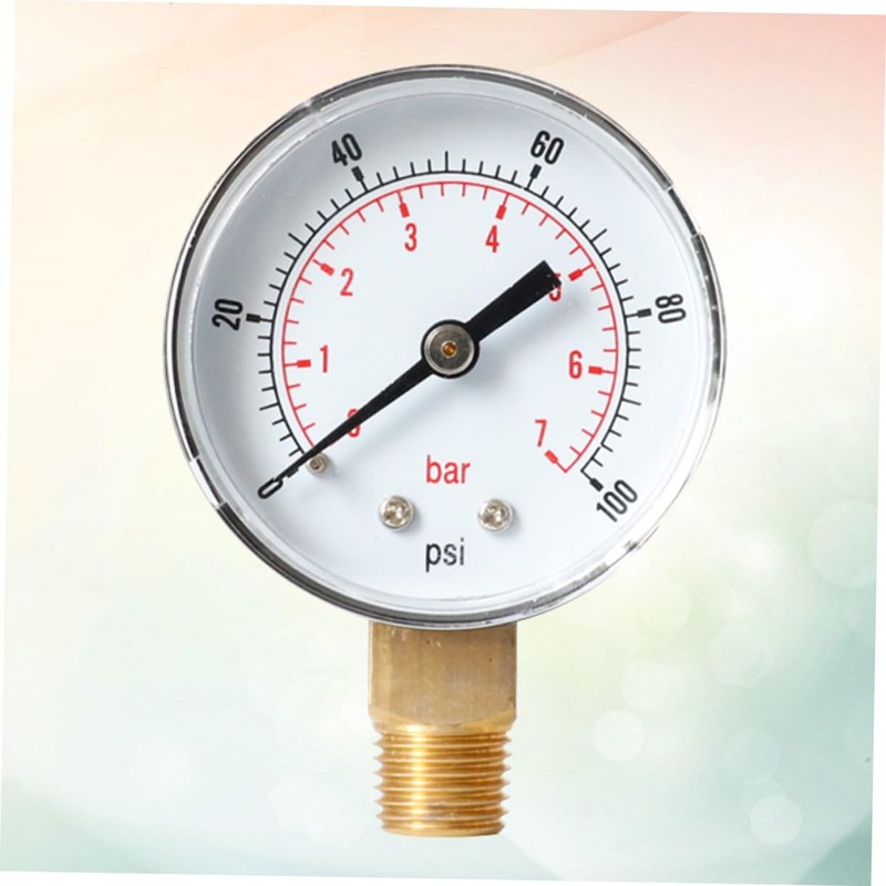 Mobestech 0-100psi 0-7bar Pressure Gauge Thread Mini Size for Air