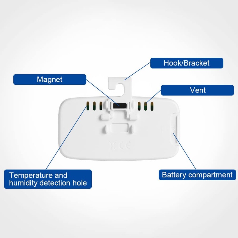 Vicloon Fridge Thermometer, Pack of 2 Digital Freezer Thermometer with