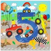 Twizler 5th Birthday Card for Boys - Monster Trucks -