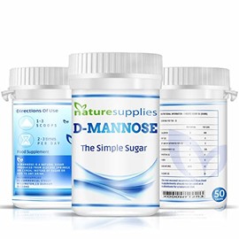 D-mannose Powder 50g - GMO FREE - Vegan Friendly - Highly Concentrated Mannose Pure Ingredients, No Chemicals In Our Supplements - Naturesupplies