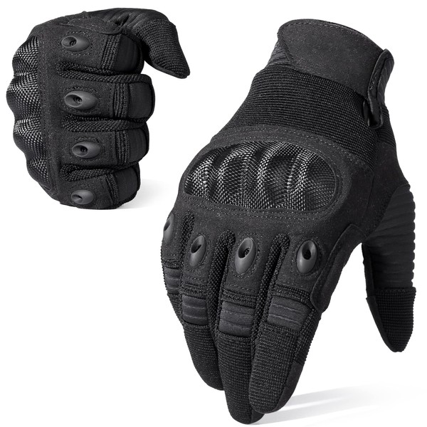 WTACTFUL Men’s Tactical Gloves Use with Smartphone, Touch Screen, Survival Game Protection Gloves, Full Finger Gloves, Adjustable Wrist, Various Uses, Outdoor Sports, Army Fans, Fishing Gloves, Motorcycling, Bicycle, Climbing, Commuting, Hunting, Travel,