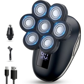 UPTARD Electric Head Shaver for Bald Men - LED, Travel Lock, Nose Hair & Sideburns Trimmer