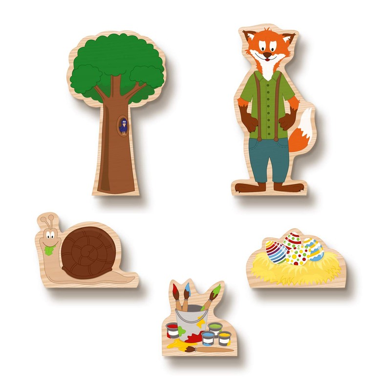 yoamo Easter calendar with play case with 16 wooden figures