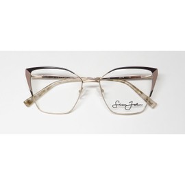 Sean John 6040 Eyeglass Frame/Glasses Stainless Steel Spectacular Contemporary [55-18-145, brown/gold]