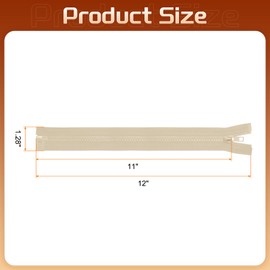sourcing map 2pcs #5 Sewing Invisible Zippers 11 Inch Resin Hidden Replacement Coil Zipper for DIY Craft Bag Garment Home Textile Clothes, Beige