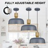 Luminzone Farmhouse Pendant Lights, Adjustable Hanging Light Fixtures with Hammered