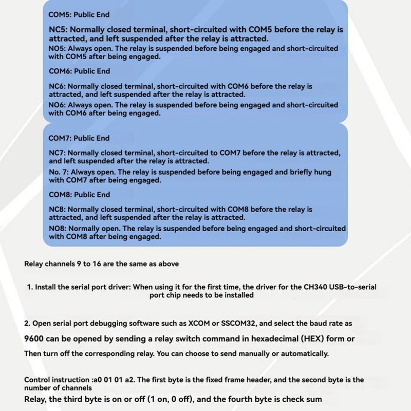 Aswalling Computer Serial Port Control Switch 16 Channel USB Relay