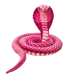Trayosin Plush Toy, Giant Snake Plush Large Cuddly Toy, Stuffed Animal Snake, Realistic Stuffed Toy, Snake, Plush Toy, Gifts for Birthday Party, Prank Props (Pink, 170 cm)