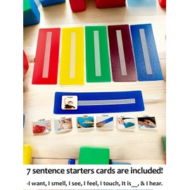 Smile4autism Small 5x8 Tools Perfect to Keep Your Loose Visual Picture Cards Organized. Autism ABA, ADHD, Language & Apraxia Aspergers (5 Dividers (Soft Strips)