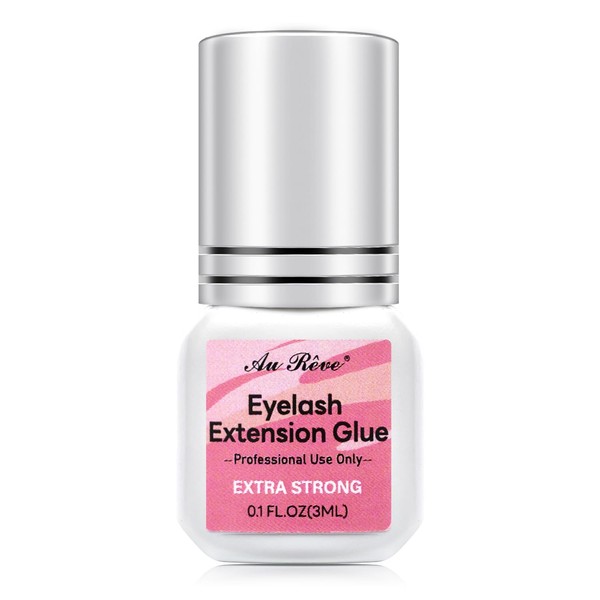 Eyelash Extension Glue, 1-2 Sec Drying Time Lash Glue Fast Dry Lash Extension Glue 7-8 Weeks Retention Professional Use Only (3ML)
