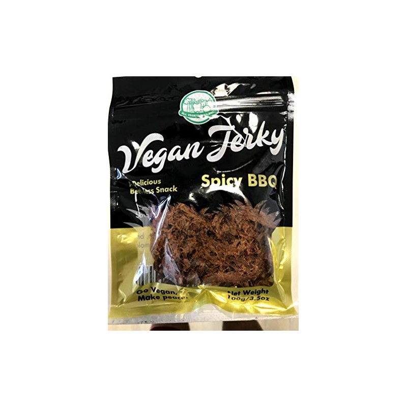 Vegan Spicy BBQ Beefless Jerky
