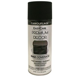 EasyCare Premium Decor, Max Coverage Spray Paint, Camouflage Flat Black, 12 oz. - Pack of (1)