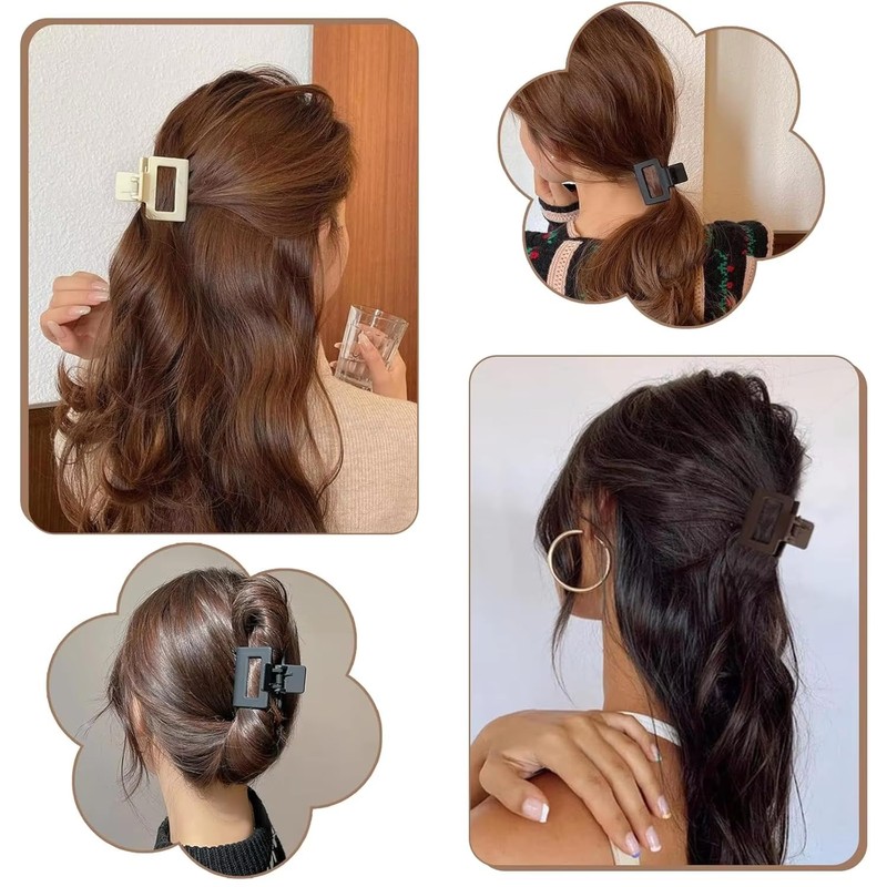 HFLYJPYW 8 Pcs Medium Hair Clips for Women Girls -