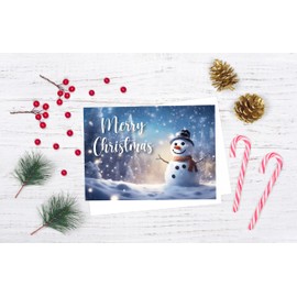 JBH Creations Winter Snowman Christmas Card - Pack of 24