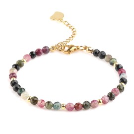 LIVLOKO 18k gold plated crystal bracelet, tourmaline bracelet, tourmailine crystal, chakra bracelet for women, chakra bracelet, crystal bracelets for women, ankle bracelet