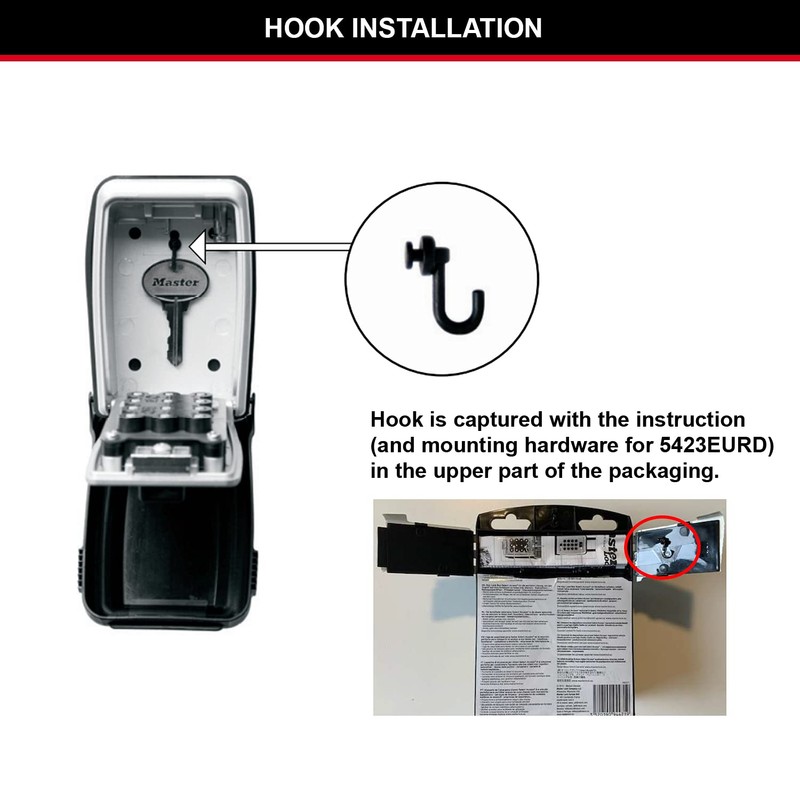 MASTER LOCK Push-Button Key Safe Wall Mounted, Medium 79 x