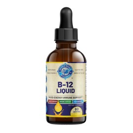WHOLE WORLD WELLNESS Vitamin B-12 Complex Liquid Drops, Supplement. USA Made.
