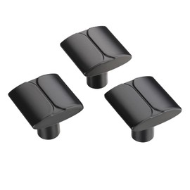 AITITAN 10 Pack Matte Black Cabinet Knobs Black Knobs for Cabinets and Drawers - 2 Inch Length Single Hole Drawer Knobs Black and Black Dresser knobs for cabinets and Drawers