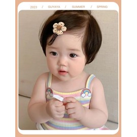 eipatu Hair Clips, Baby Hair Clips, Hair Ornaments, Kids, Girls, Ribbon, Side Clips, Flowers, Fruits, Bangs Clips, Hair Accessories, Cute, Set of 5 (I)