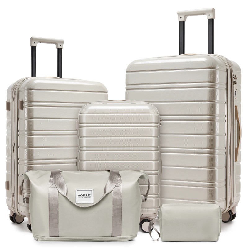 Hard Shell Suitcase Luggage with 4 Spinner Wheels, Expandable Trolley