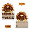 REWIDPARTY Turkey Shaped Fill-in Invitations with Envelopes（Set of 15）Food Feast