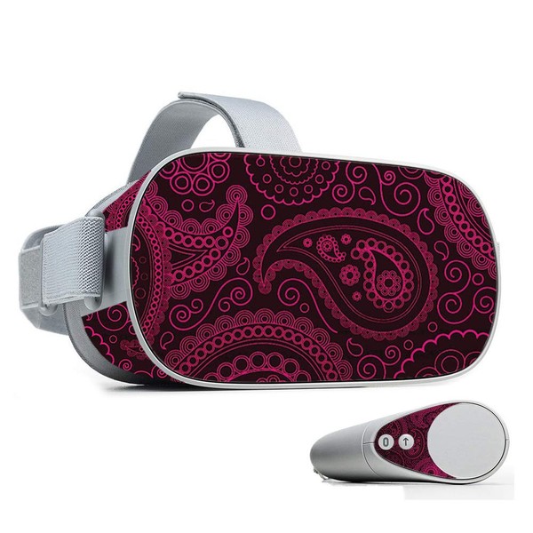 MightySkins Skin Compatible with Oculus Go Mobile VR - Paisley