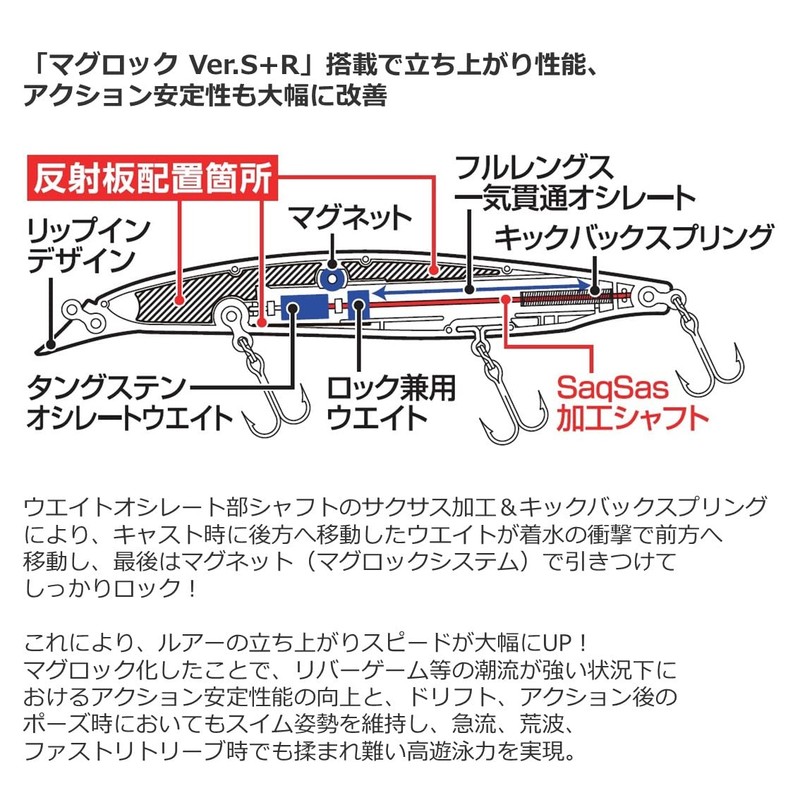 DAIWA Shoreline Shiner Z Vertis R125F-LI Chart Back Lure with