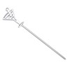 48 FUN Silver Plastic 4" Cocktail Picks Martini Glass and
