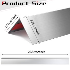 Therwen 4 Pieces Stainless Steel Corner Guards Corner Protector Metal Wall Corner Guard Wall Protection (1 x 1 x 36 Inch)