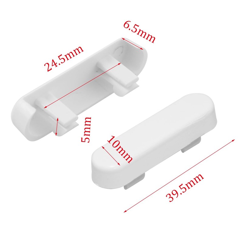 ZYAMY 24PCS Window Drain Cover Replacement Plastic Accessories 40x10x6.5mm Glossy