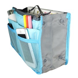 Bag Organizer Purse Insert Handbag Organizer Travel Bag, Blue