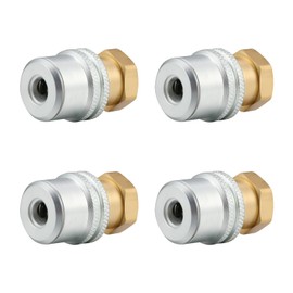 Roastove Air Chuck for Tires,Lock on Air Chuck 1/4" FNPT Locking Tire Inflator Chuck Quick Connector Heavy Duty Brass Tire Chuck Closed Flow for Tire Inflator Gauge and Air Compressor (4 Pack)