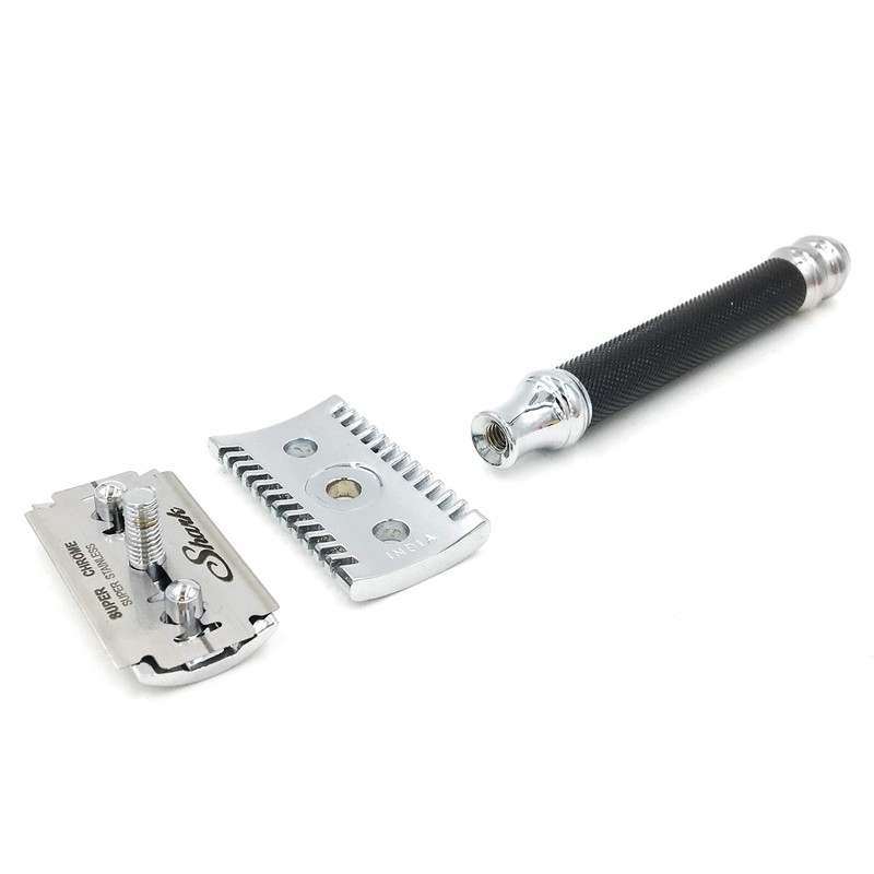 Parker Open Comb Double Edge Safety Razor – Heavyweight Chrome