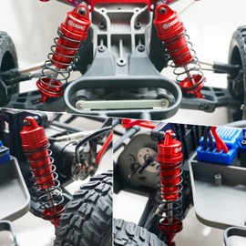 OGRC Oil Shock Absorber RC Shock Absorber Damper Set for 1/10 Traxxas Slash 2WD, Hoss, Rustler 4X4 VXL,Slash 4X4, Bandit, Ford, Nitro, Stampede Upgrades Replace of 5863 (Red)