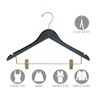 Quality Wooden Skirt Hangers 25 Pack, Solid Wood Pants Hanger