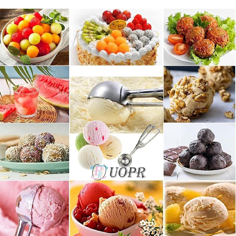 UOPR Ice Cream Spoons, Stainless Steel Material, Ice Cream Disher,